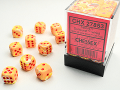 CHESSEX - FESTIVE 36D6 SUNBURST/RED 12MM